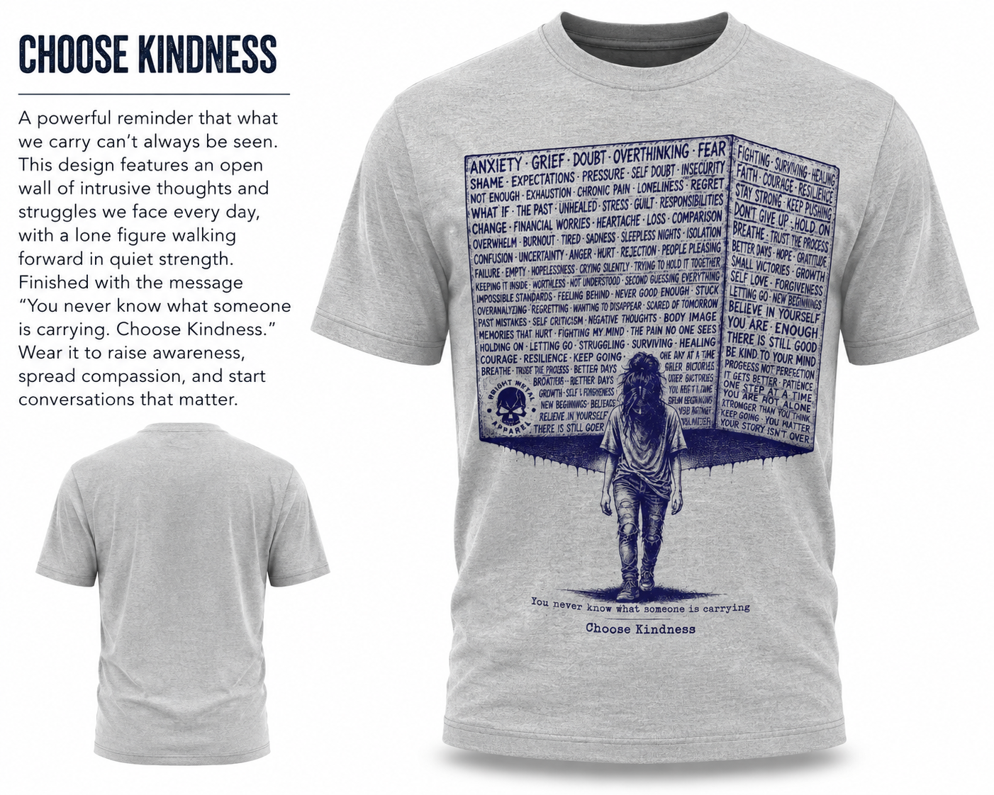 Choose Kindness Mental Health Awareness T-Shirt | Inspirational Graphic Tee