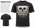 Ignorance Prevails Skull Graphic T-Shirt | Vintage Streetwear Statement Tee