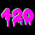 Design reference artwork — T-shirt mockup pending: 420 Too Bright to Be Low Key