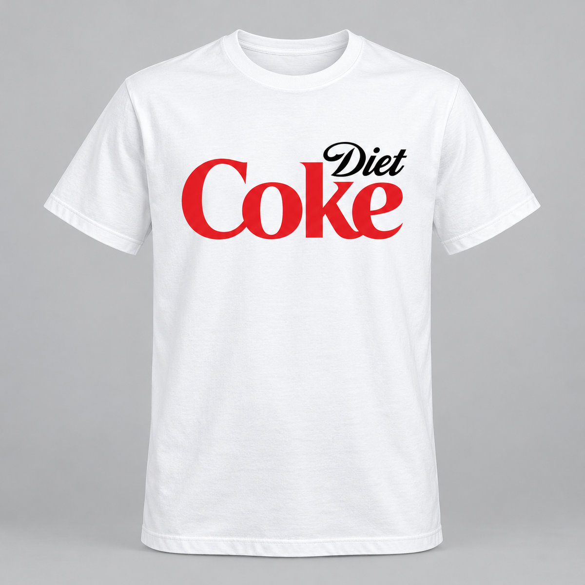 Diet Coke, Your Usual T-Shirt centered front print, White shirt preview