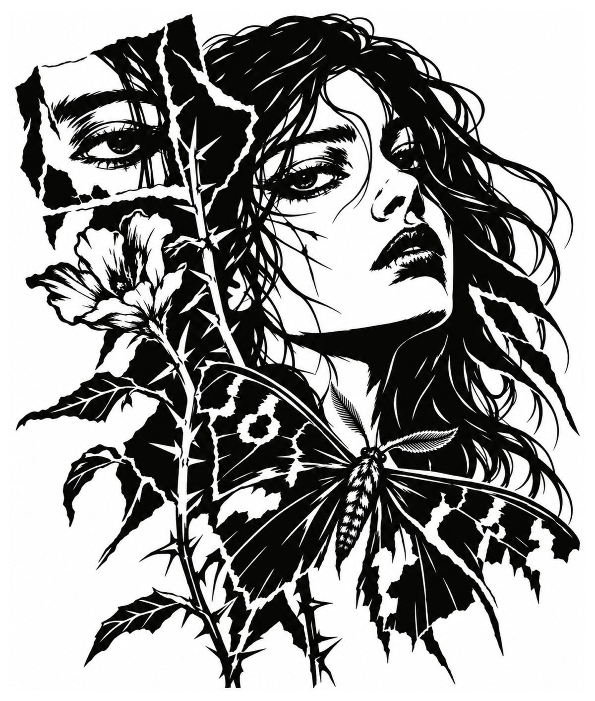 Design reference artwork — T-shirt mockup pending: Some Days Have No Words