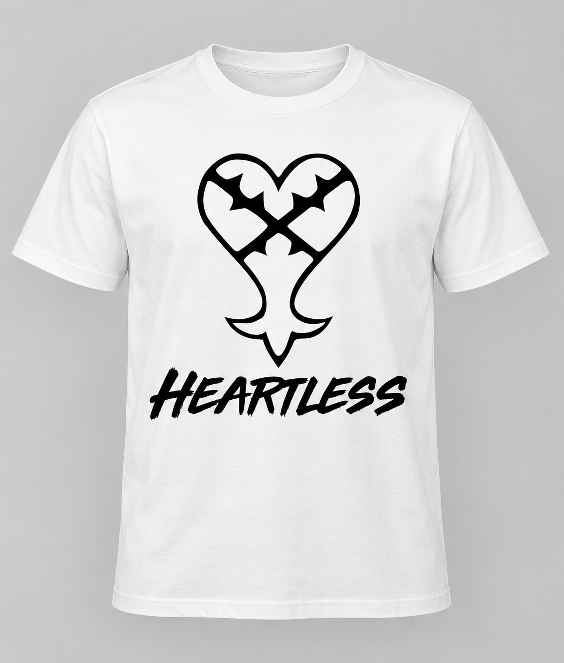 Kingdom Hearts, A Little Heartless T-Shirt centered front print, White shirt preview