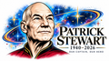 Design reference artwork — T-shirt mockup pending: Patrick Stewart, Our Captain, Our Hero