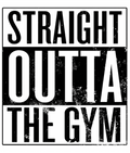 Design reference artwork — T-shirt mockup pending: Straight Outta the Gym