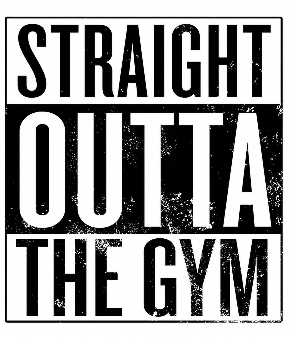 Design reference artwork — T-shirt mockup pending: Straight Outta the Gym
